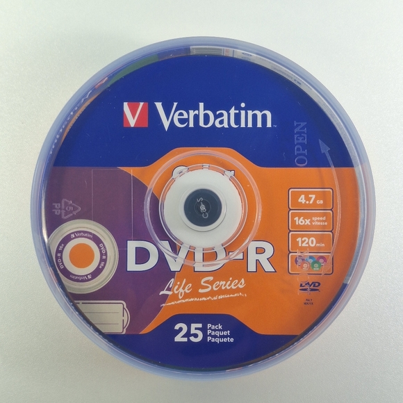 DVD-R Verbatim 25 pack New Sealed - Picture 3 of 7